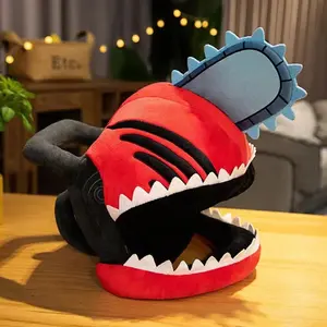 Chainsaw Man – Denji Chainsaw Devil Head Plush Headgear Cosplay Mask Pillow Anime Hat Soft Plushie Collectible Display