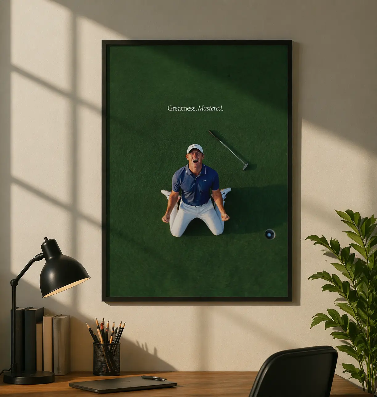 Rory McIlroy 2026 Masters Champion Poster Golf Tournament Wall Art (NO FRAME)