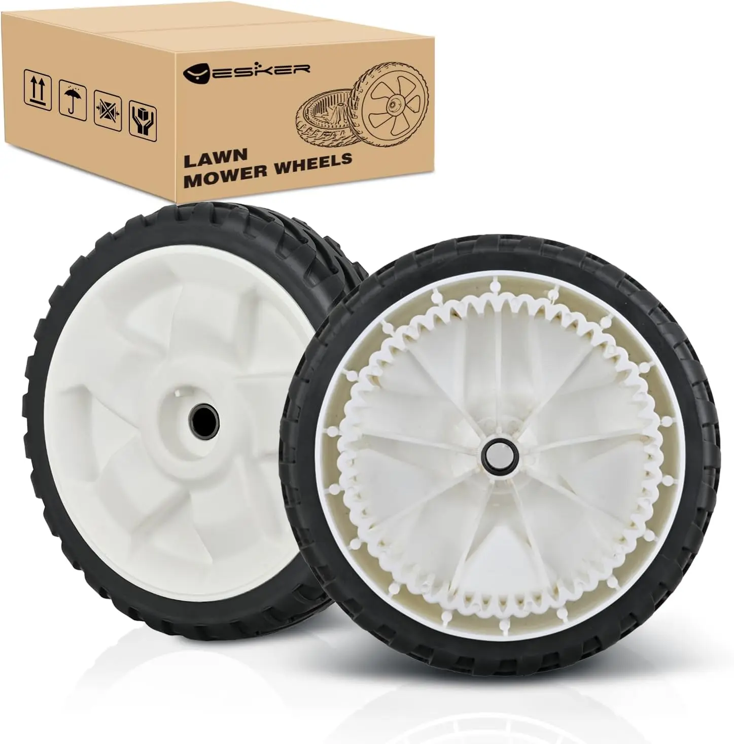 Yesker Lawn Mower Drive Wheels Replacement 8 Inch 119-0311, Stens 205-360 Assembly, Toro Lawnmower Front Wheels Compatible with 20001 20330 20331 20339 20350 and More, 2-Pack