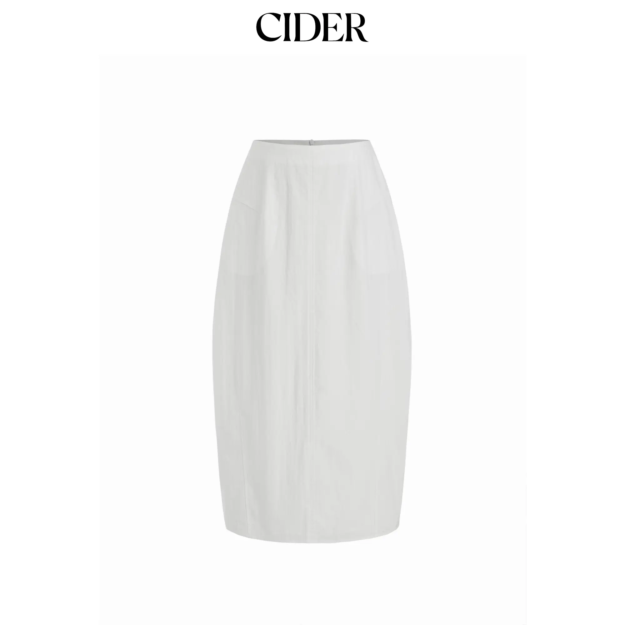 Cider Cotton-blend Mid Rise Bubble Maxi Skirt