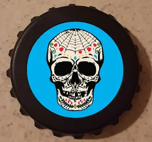 G23 Light Blue Sugar Skull Bottle Opener