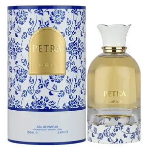 Lattafa Petra Eau de Parfum Spray 100ml 3.4 Oz Liquid Fragrance in Elegant Floral Packaging