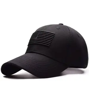 USA Flag Embroidered Cotton Soft Tactical Style Cap