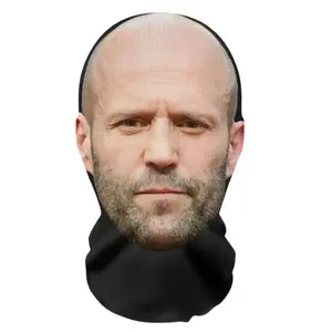 Yearly Trendy 3D Print Full Face Mask, Full Face Coverage, Unisex Elastic Mesh Role-Playing Headscarf, Hip-Hop Fashion Balaclava Cap, Outdoor Party Accessories