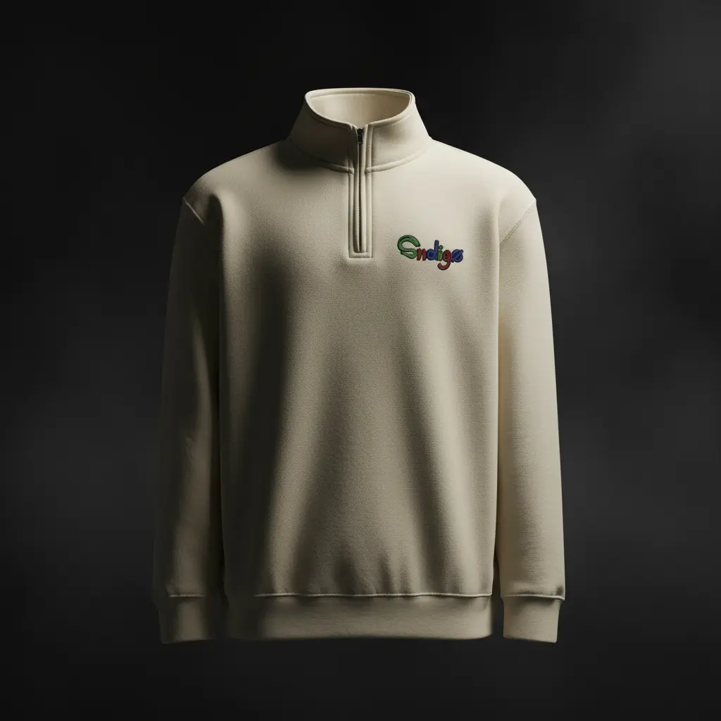 Men's Quarter-Zip Sweatshirt, Sndigo Casual Top for Daily Wear