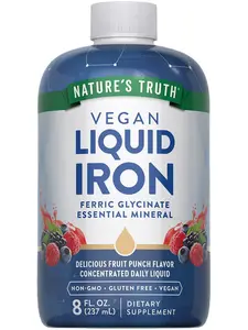 Liquid Iron Drops Supplement 18mg - Essential Mineral - Vegan, Non-GMO, Gluten Free