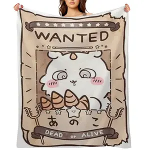 Cute C-Chiikawas Fall Throw Blanket For Women Men Winter Travel Nap Cartoon Wanted momonga Poster Flannel Bed Blankets Office Camping Air Conditioned Quilt All Season Soft Warm Plush Bedding Throws Sofa Car Home Girls Christmas Gift super cozy blanket
