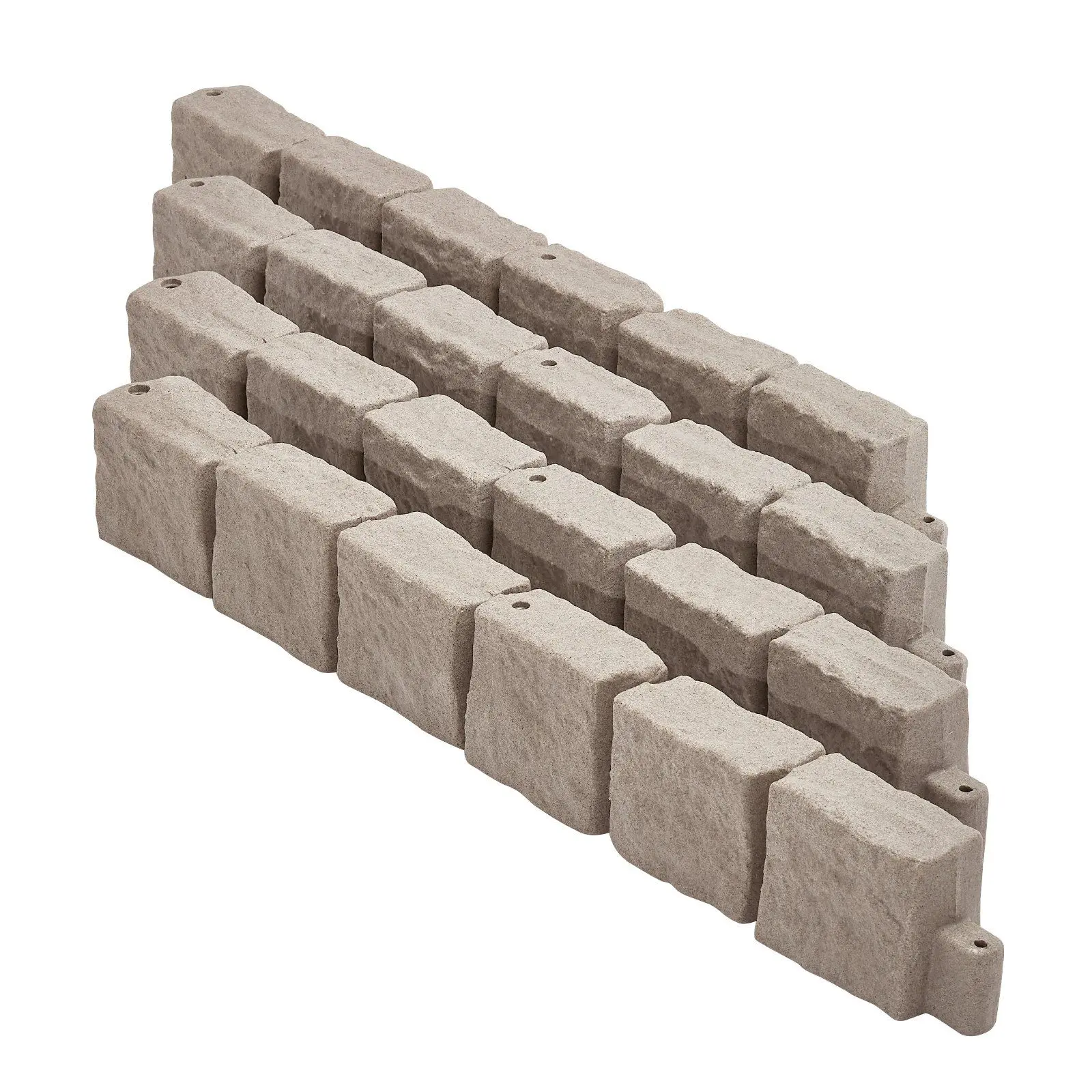 VEVOR Fake Stone Landscape Edging 46.8x3.9 in Lawn Edging Border Fade-Resistant No Dig