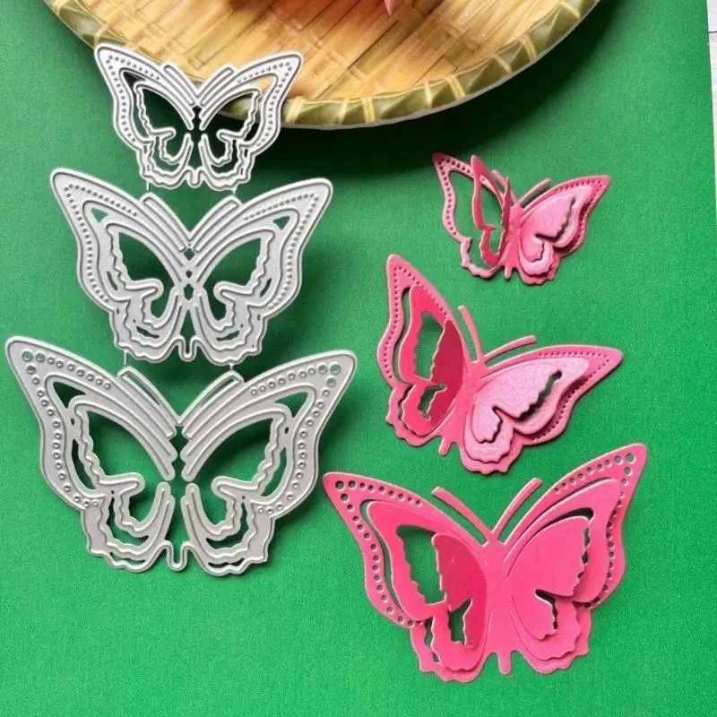 Butterfly Embossing Cutting Template, DIY Scrapbook Paper Craft, Scrapbooking Tool, Scrapbook Accessory, 3D Sticker Type, Perfect for Creative Projects, Die Cuts