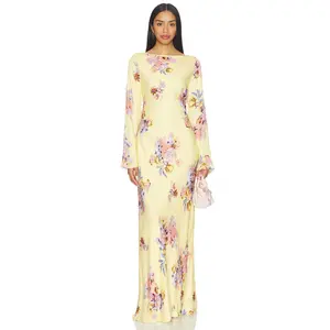HEMANT AND NANDITA Maxi Dress in Yellow HEMANT AND NANDITA Maxi Dress in Yellow