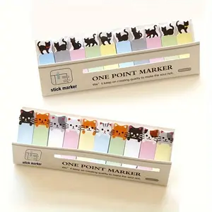 150/450pcs Adorable Cat-Themed Sticky Notes Set — Essential for bookmarks and memos, ideal for students, the elderly and households. Christmas and Valentine's Day gifts. Back-to-school season office stationery.