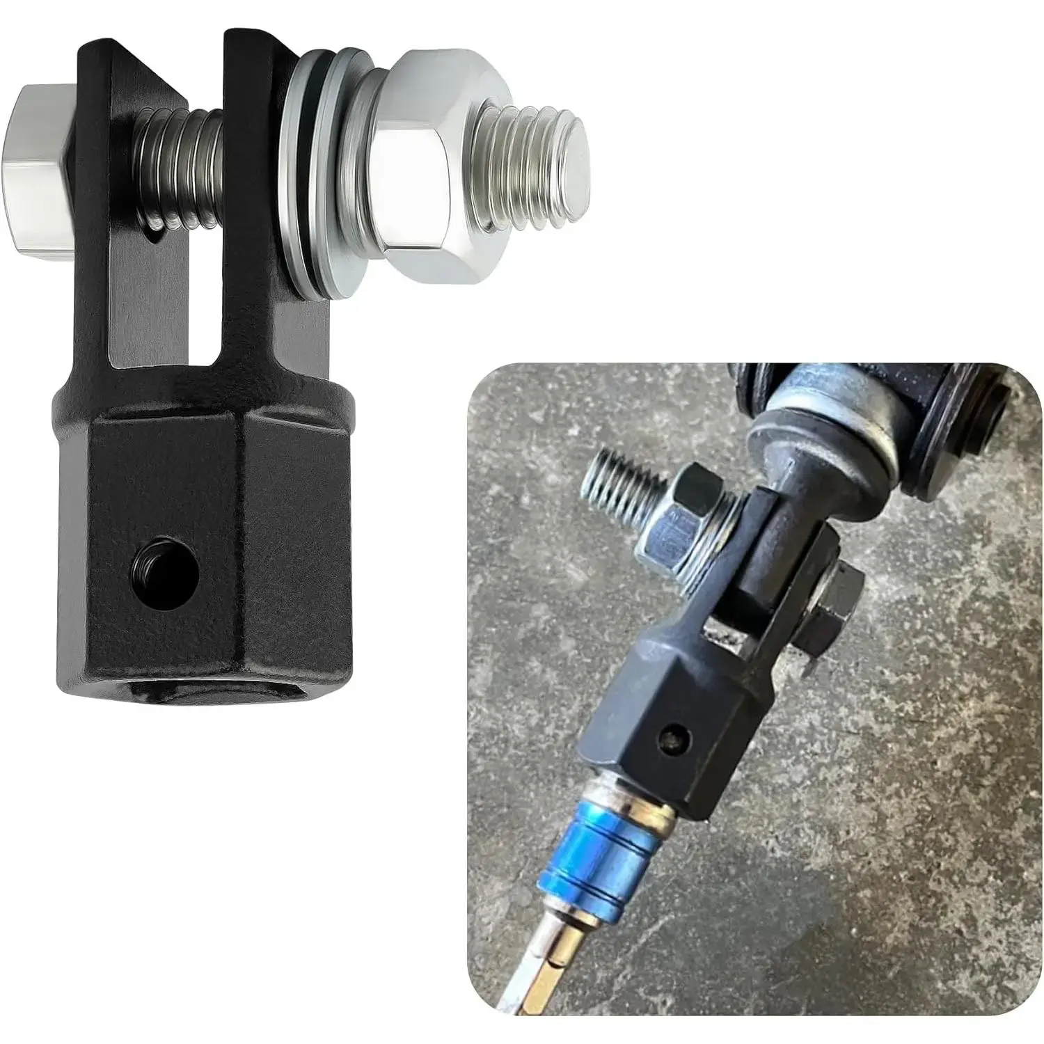 1/2 Inch Impact Drill Scissor Jack Adapter, Heavy-Duty Cr-V Steel Tool with 13/16" Lug Wrench Drive, Labor-Saving Accessory Compatible with Most Vehicles for Auto Repair Auto Repair Tools Automotive Repair Tools