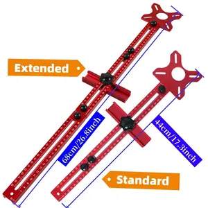 Multifunctional 4-In-1 Aluminum Router Table Clamp Set, Adjustable Slot Bracket Base Guide Precision Circular Cutting Milling Tool for DIY Woodworking