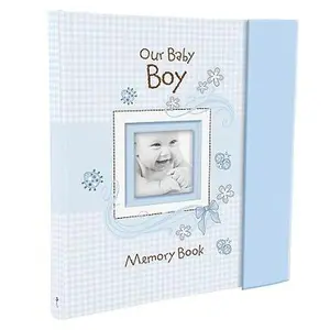 Christian Art Gifts Boy Baby Book of Memories Blue Keepsake Photo Album Our Baby Boy Memory Book Baby Book with Bible Verses, the First Year -- Christian Art Gifts, Hardcover