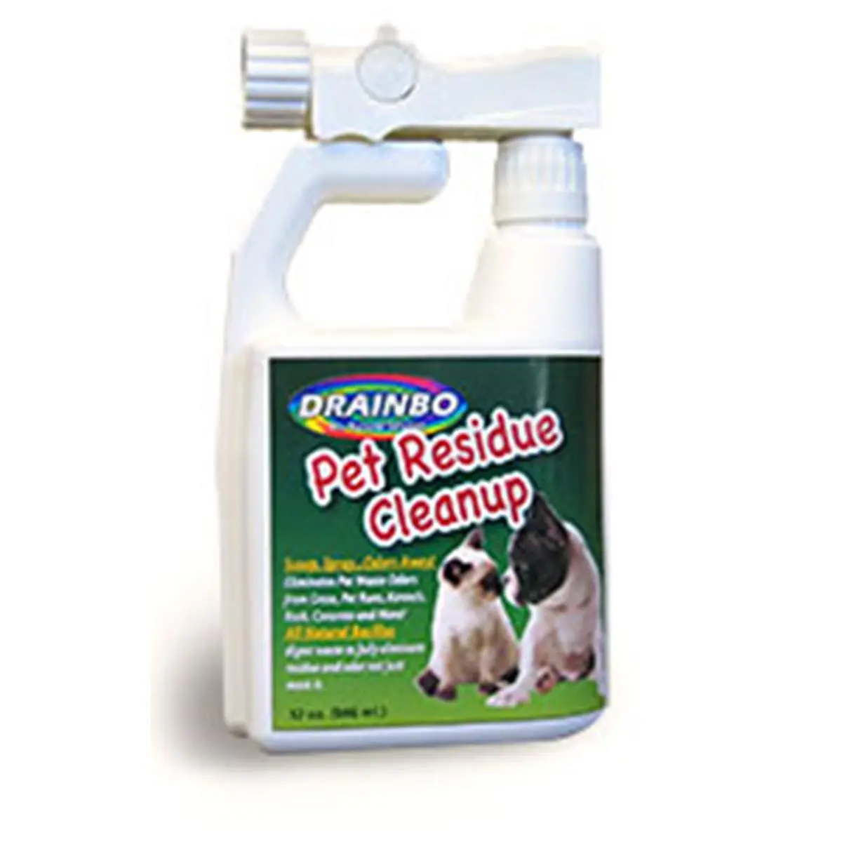 Drainbo 60001 Natural Pet Urine Eliminates Odor & Stain Remover - All-Natural Bacillus Bacteria Formula, Concrete Cleaner, Kennel Deodorizer, Easy to Use, Liquid, 2.75 in Size