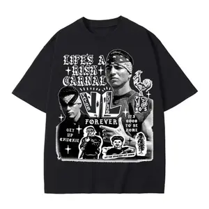 Vatos Locos Crewneck Shirt - Black Cotton Chicanos T-shirt - Summer Casual Wear Top
