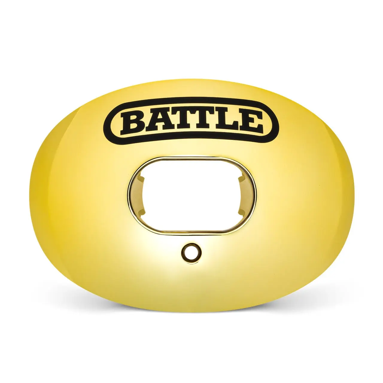 BATTLE Chrome Oxygen Football Mouthguard - No Boiling Required, Convertible Strap, Advanced Composite Absorber Shield, One Size Fits Most