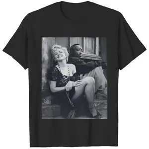 Marilyn Monroe and 2Pac Cotton Unisex Tshirt Streetwear Marilyn Monroe and 2Pac Cotton Unisex Tshirt Streetwear