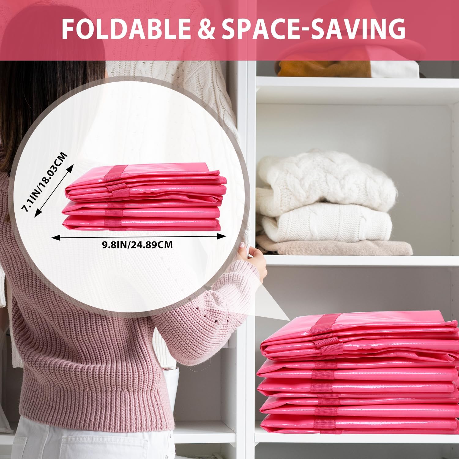 STOWM 6 Counts Heavy-Duty Extra Large Moving Bags Zippered Storage Blue for Clothes Tools Bulky Items Home Office Organization Quality Plastic Secure Space-Savers - Convenience