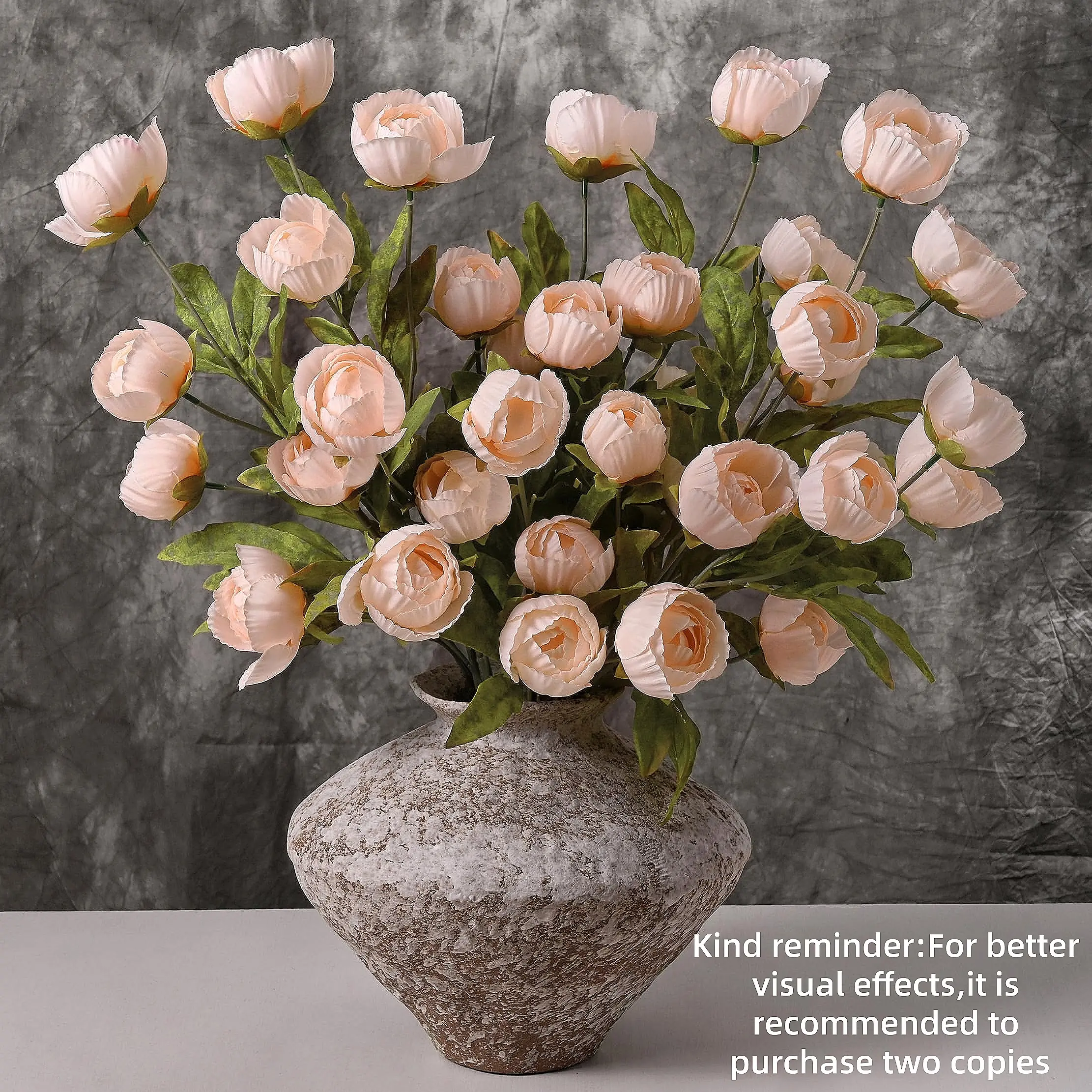 6-Piece Imitation Silk Peony Bouquet Set with Stems, Floral Decor Vase Fillers, Home Decor Table Centerpieces for Wedding, Daily Use
