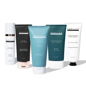 DRMTLGY Head to Toe Collection - 5-Piece Set for Visible Aging Dryness & Uneven Texture - Includes Retinol Body Lotion, Advanced Neck Cream, Concentrated Hand Cream, Foot Cream, & g(OAT) Cleanser - Hydrating & Moisturizing Kit