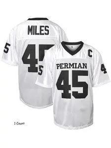 Men's Rugby Jersey with Embroidered Name & Number, Sporty Loose-Fit Kint Fabric Jersey Shirts, Breathable Sweat-Wicking Design