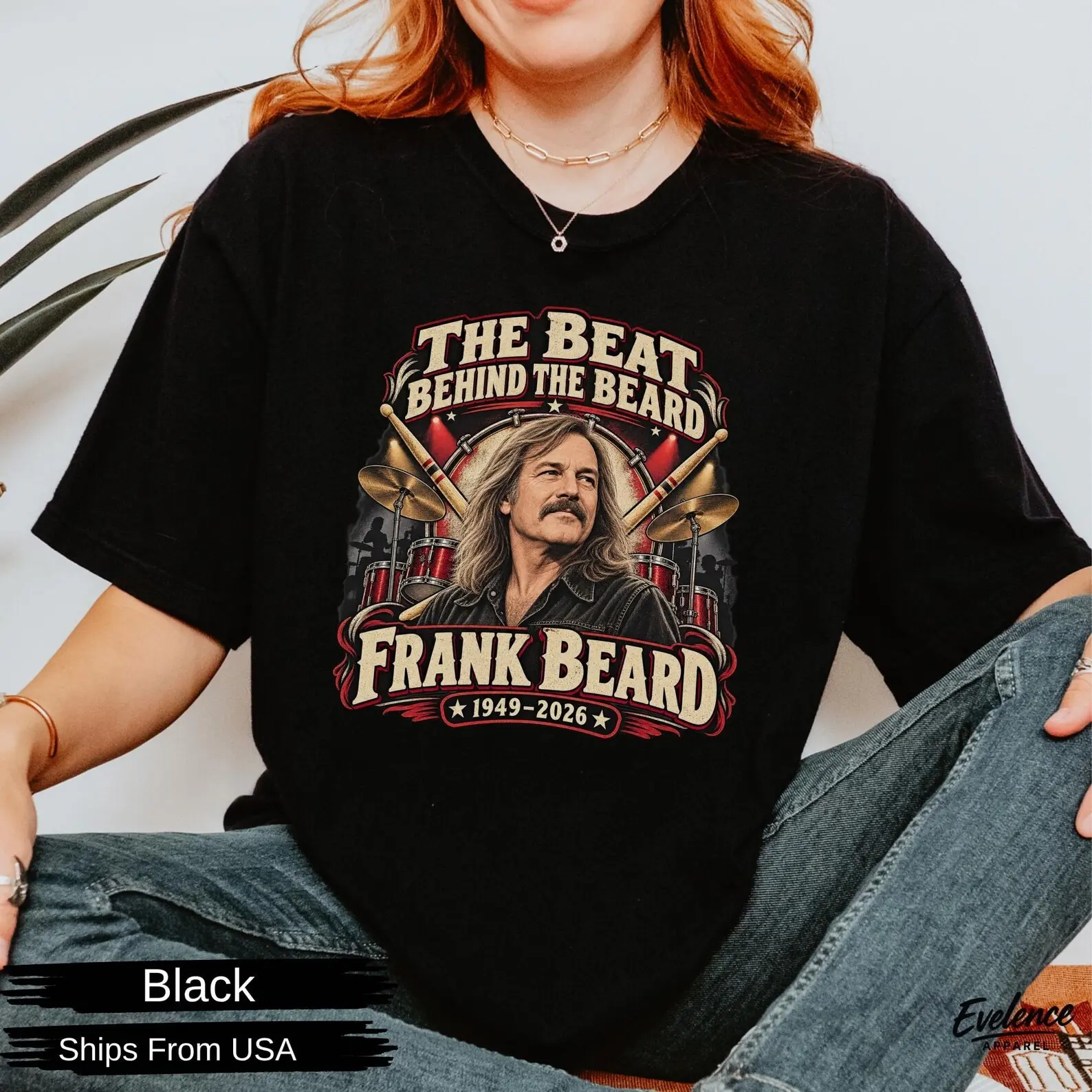 Comfort Colors Vintage Drummer Memorial Shirt, The Beat Behind the Beard Graphic Tee, Texas Rock Music Tribute T-Shirt, Legendary Drummer Gift, Rock Fan Apparel