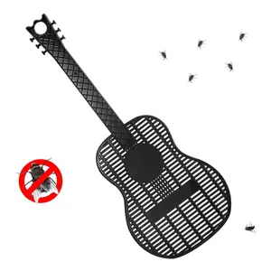 Durable Plastic Fly Swatter Set of 3, Summer Mosquito Killer with Guitar Handle, Pest Control for Home, Apartment, Dormitory Essentials