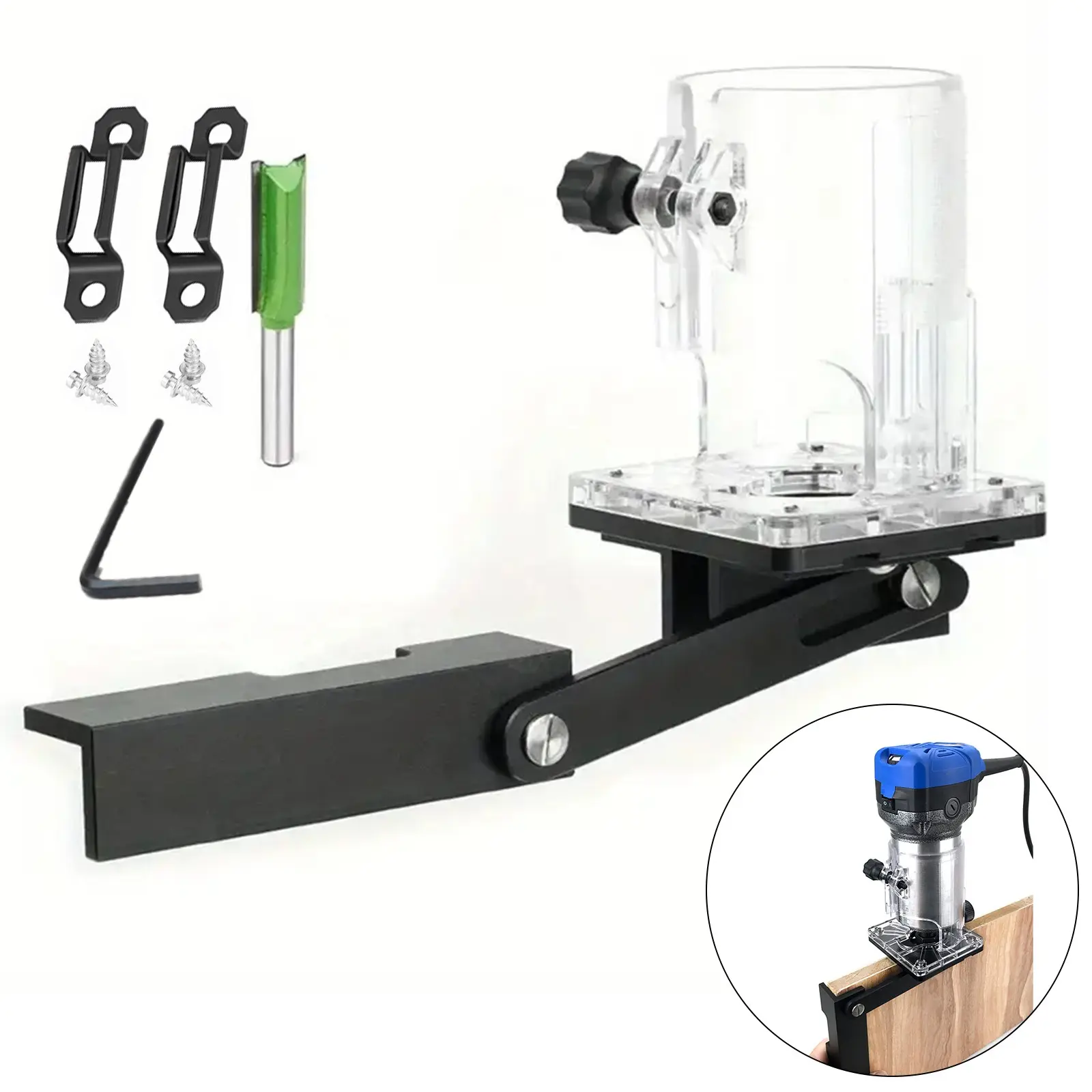 Woodworking Mortise and Tenon Jig, Precision 65mm Router Mortise Jig and Slotting Stand, 2-In-1 Hidden Clamping System for Woodworking, Hardware Home