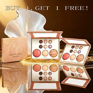 BUY1,GET 1 FREE! Makeup Palette Multi-Use Cosmetic Set Highlighter Eyeshadow Contour Blush  Makeup Palette bronze eye shadow powder underground  Baked Starter  Full Face Makeup Palette shade palette Eyeshadow Bronzer glam look