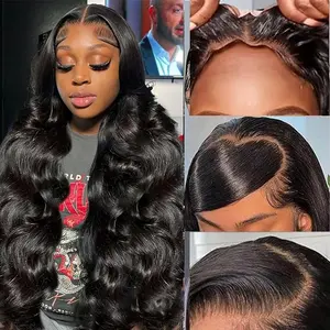 PERISMODA 12A Wear and Go Glueless Wig 7x5 Body Wave HD Lace Closure Human Hair Pre Bleached Pre Plucked Pre Cut Hairline 22 Inch Ready to Go Lace Front Wigs 180% Density Frontal Wigs For Women