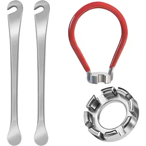 8-Way Universal Hardened Steel Bicycle Spoke Wrench Tool for Wheel Truing & Tension Adjustment, Bike Maintenance for Mountain Bike, Dirt Bike and Road Bicycle