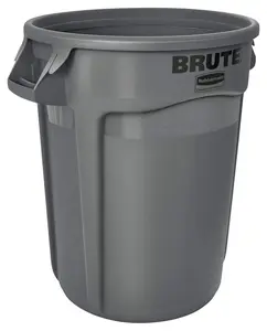 Rubbermaid Brute Trash Can, 32 gal., Gray Kitchen Metal Dome Industrial foldable  trash