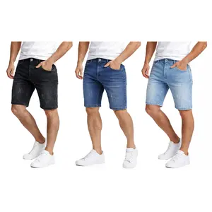 Mens 3 Pack Classic Jean Shorts with Multiple Styles (30-42) Mens 3 Pack Classic Jean Shorts with Multiple Styles (30-42)