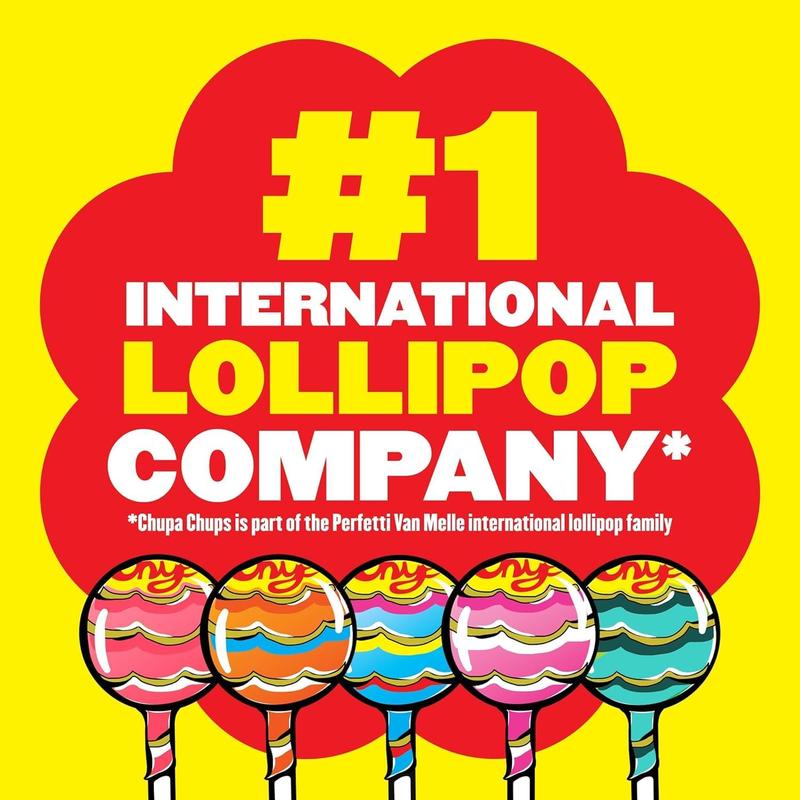 Chupa Chups ‘Best Of’ Halloween Trick or Treat Candy Lollipop Variety Assortment, 5 Flavors, Individually Wrapped Bulk Candy for Adults & Kids, 25.3 oz Drum (60 Suckers)