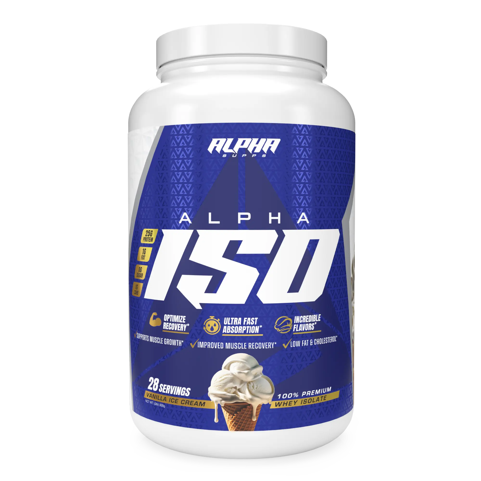 Alpha Supps ISO Protein – Premium 100% Whey Protein Isolate | 25 g Protein | (28 servings)