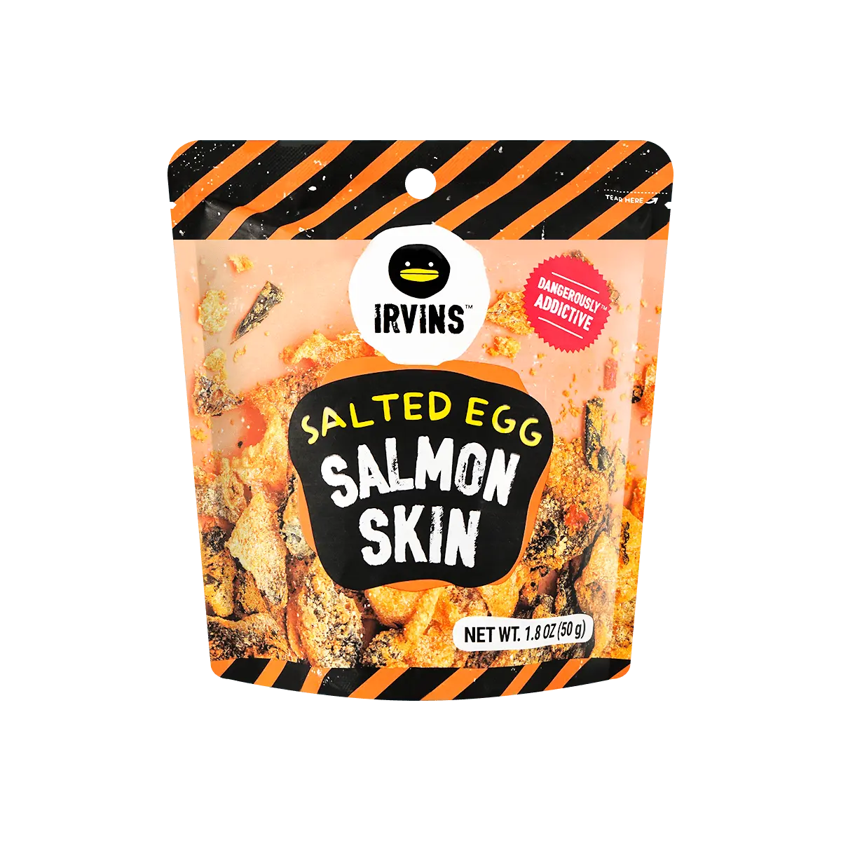 IRVINS Singapore Salted Egg Salmon Skin Crisps 50g - High Protein, Must-Buy Singapore Snack Gift