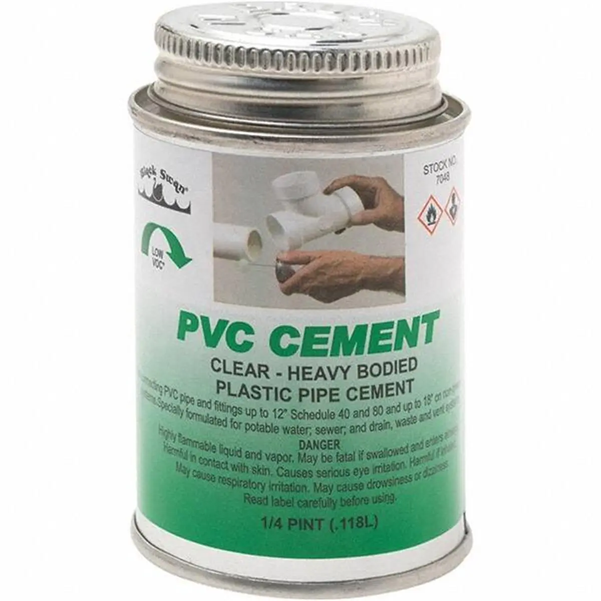 Black Swan Manufacturing  PVC Cement Clear Heavy Bodied - 4 oz