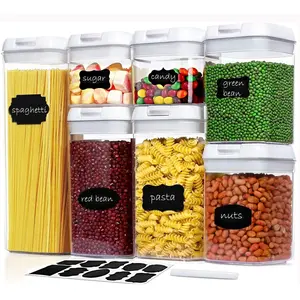 7pcs White Food Container Set for Meal Prep & Leftovers - PP+PS Utensils for Kitchen Storage Essential