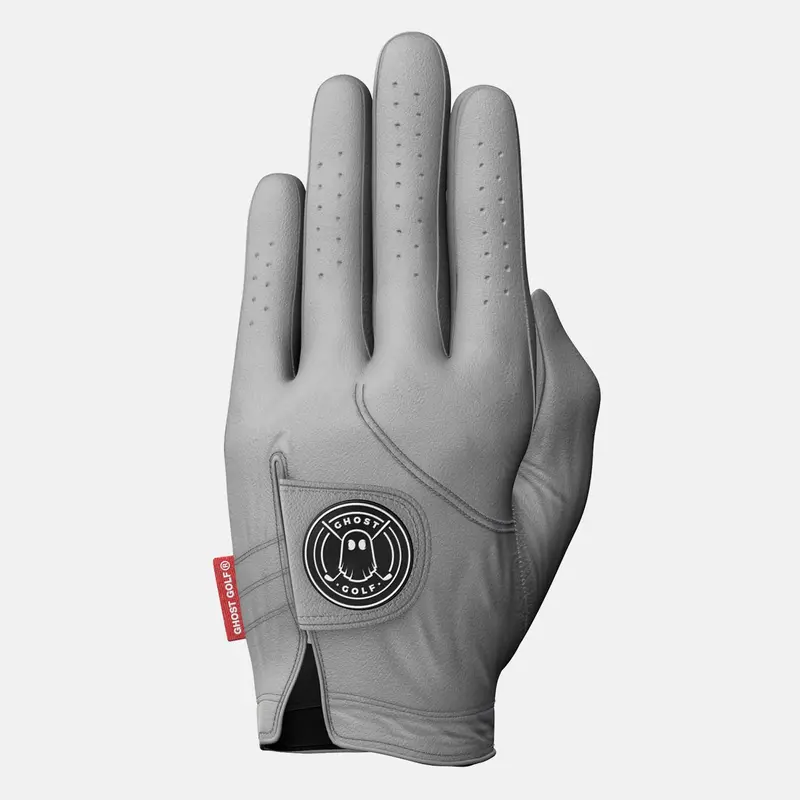 GHOSTGOLF Solid Color Adult Golf Glove for Left Hand (Medium/Large) - Premium Soft AAA Cabretta Leather, Skin-Friendly, Nonslip, Lightweight, Breathable, Quick-Dry, with Signature Pull Tab, Golf Equipment, Golf Gloves, Adults
