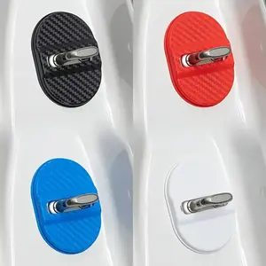 Car Door Lock Protection Cover, Anti-Rust Plastic Pad, Shock Absorbing, Noise Reduction, Soundproofing Tape, Sealing Patch Buffer, Universal Fit, 4 Pack, Car Accessories