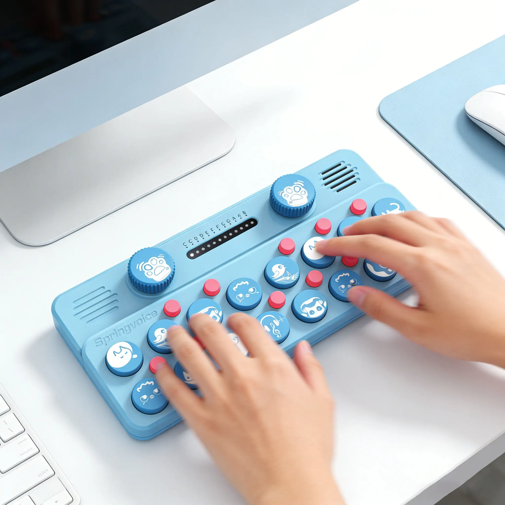A Digital Music Handheld Keyboard with 20 Instrument Sound Effects, Portable Electronic Organ MIDI Piano Toy Adult Children Gift