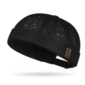 Men Casual Mesh Beanie Hat, Summer Breathable Fisherman Skull Cap, Flip Brim Sailor Beanie outdoorfun