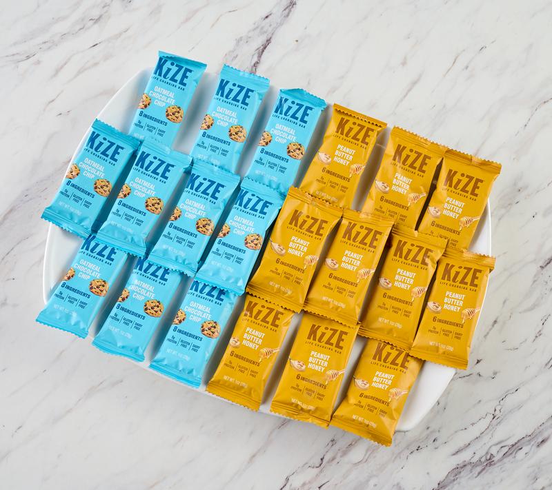 KiZE Concepts (20) Snack Bars in Peanut Butter or Chocolate Chip