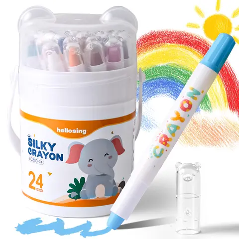 24/36 Color Jumbo Twistable Crayons for Kids Ages 3-8, Washable Non-Toxic No-Sharpen Coloring Set, Mess-Free Art Supplies, Travel Activity & Christmas Stocking Stuffer