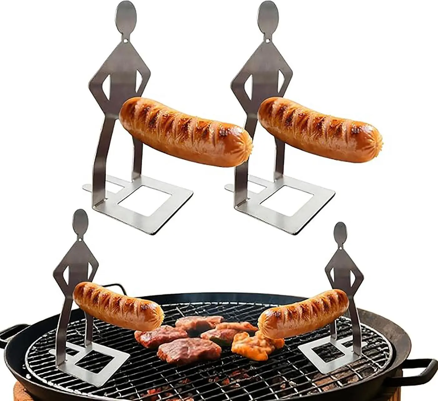 2-Pack Disposable Festive Party Supplies, Stainless Steel Grill Rack - Reusable Home Miscellaneous Lighter Accessories, Portable