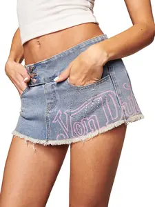 I.AM.GIA X VON DUTCH SYNDRA DENIM MINI SKORT