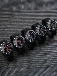 5pcs electronic watch men's watch trendy fashion student waterproof night light sports multifunctional mechanical men's watch Luminous analog watch Luminous Waterproof Watch
