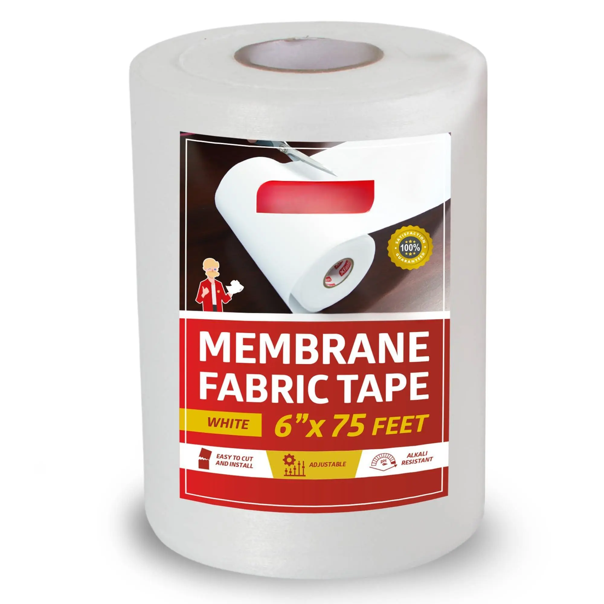Waterproofing Membrane Sheet  6" x 75 Ft Shower Tape for Underlayment Tile EPDM Cement Board