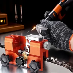 Professional Chainsaw Sharpener Kit, High-Precision Tool with Ergonomic Grip. Durable Steel Grinding for Chainsaw & Circular Saw Maintenance. Portable Case for Outdoor & Home Repairs.